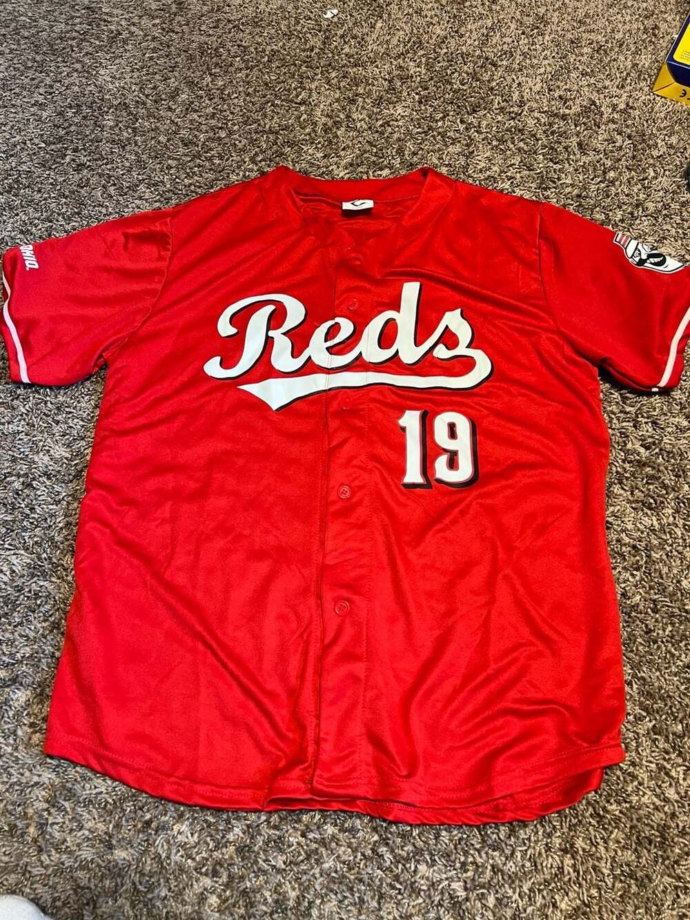 Cincinnati Reds Joey Votto #19 Fox Sports Ohio Promotional Baseball Jersey Size